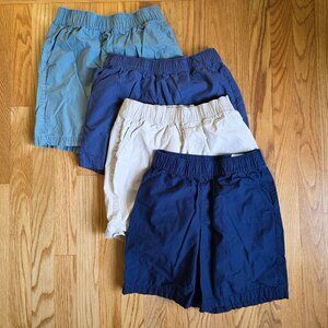 COLUMBIA Boy's Pull On Shorts | Medium 10-12 | Set of 4: Navy, Khaki, Blue